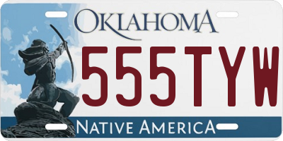OK license plate 555TYW