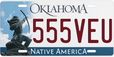 OK license plate 555VEU