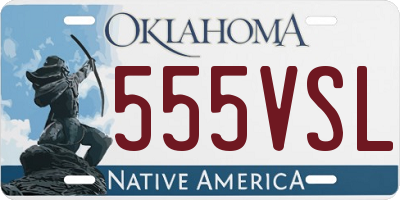 OK license plate 555VSL