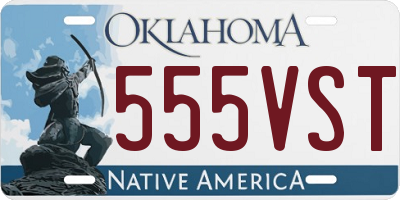 OK license plate 555VST