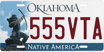 OK license plate 555VTA