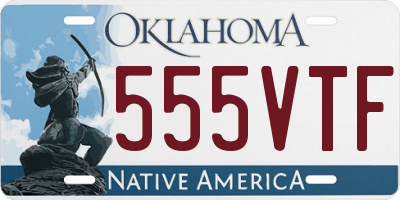 OK license plate 555VTF