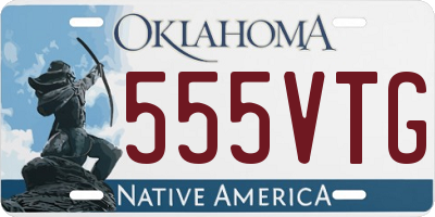 OK license plate 555VTG