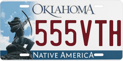 OK license plate 555VTH