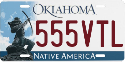 OK license plate 555VTL