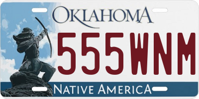 OK license plate 555WNM