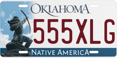 OK license plate 555XLG
