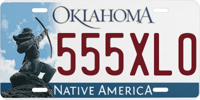 OK license plate 555XLO