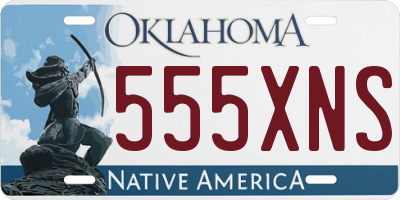 OK license plate 555XNS