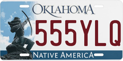 OK license plate 555YLQ