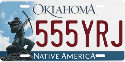OK license plate 555YRJ