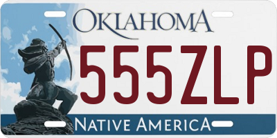 OK license plate 555ZLP