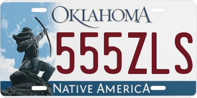 OK license plate 555ZLS