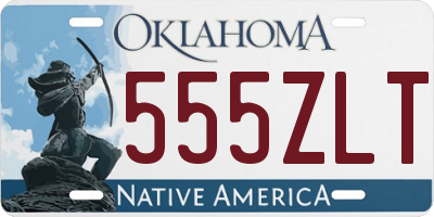 OK license plate 555ZLT