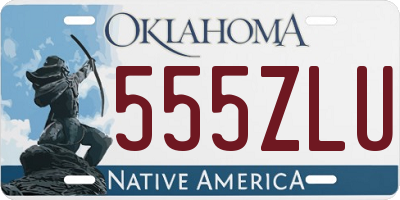 OK license plate 555ZLU