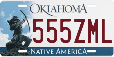 OK license plate 555ZML