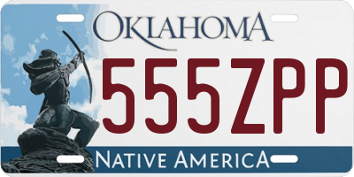 OK license plate 555ZPP