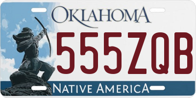OK license plate 555ZQB