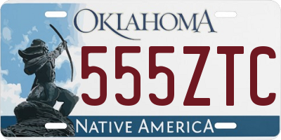 OK license plate 555ZTC