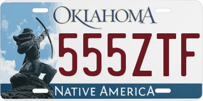 OK license plate 555ZTF