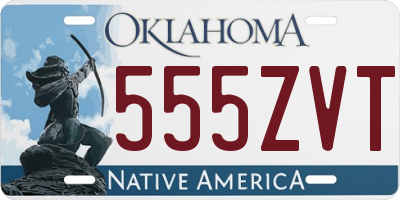 OK license plate 555ZVT