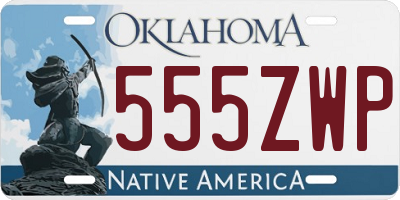OK license plate 555ZWP