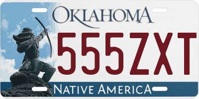 OK license plate 555ZXT