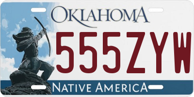 OK license plate 555ZYW