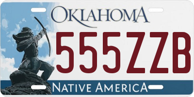 OK license plate 555ZZB