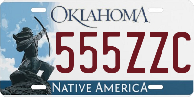 OK license plate 555ZZC