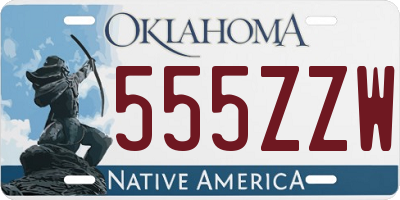 OK license plate 555ZZW