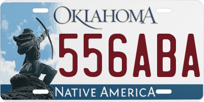 OK license plate 556ABA