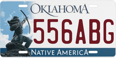 OK license plate 556ABG