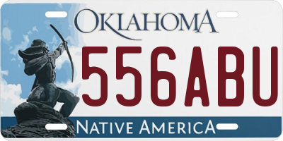 OK license plate 556ABU