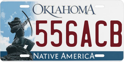 OK license plate 556ACB