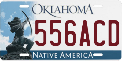 OK license plate 556ACD