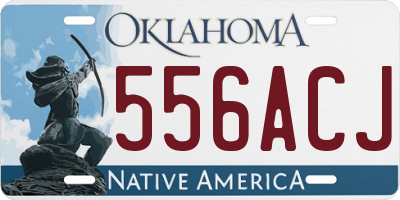 OK license plate 556ACJ
