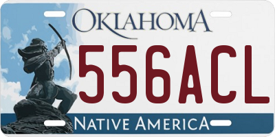OK license plate 556ACL