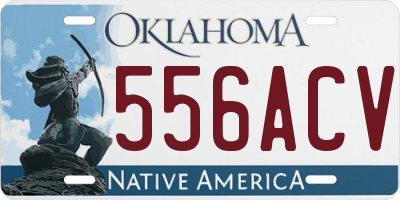 OK license plate 556ACV