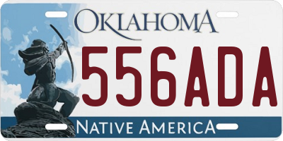 OK license plate 556ADA