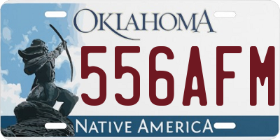 OK license plate 556AFM