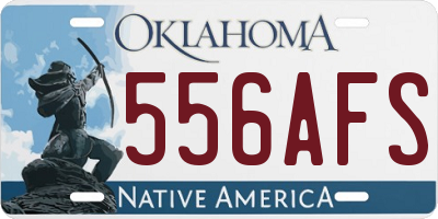 OK license plate 556AFS
