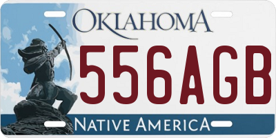 OK license plate 556AGB