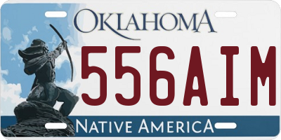 OK license plate 556AIM