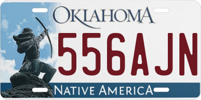 OK license plate 556AJN