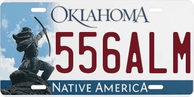 OK license plate 556ALM