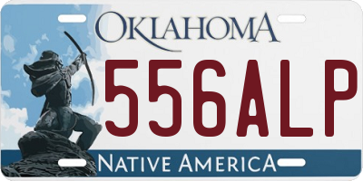 OK license plate 556ALP