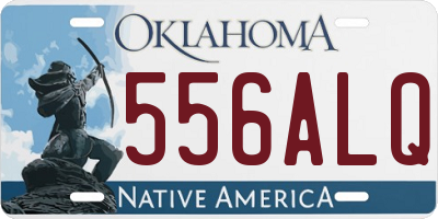 OK license plate 556ALQ