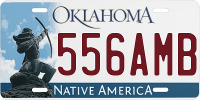 OK license plate 556AMB