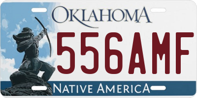 OK license plate 556AMF